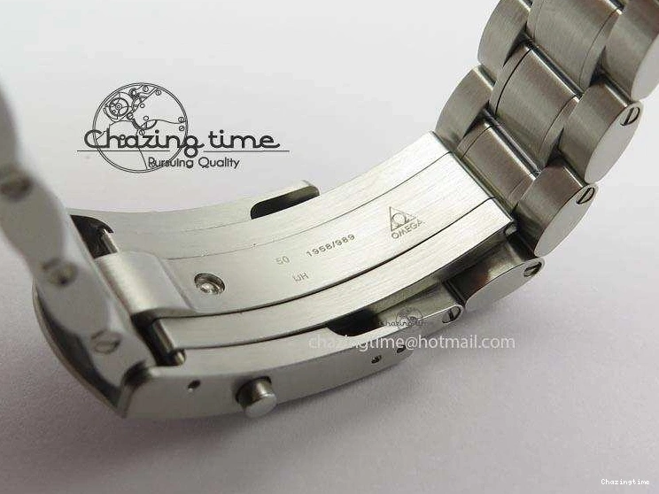 0524 Effortless Speedmaster Apollo 11 On SS Bracelet Manual Winding Chrono Movement 8225